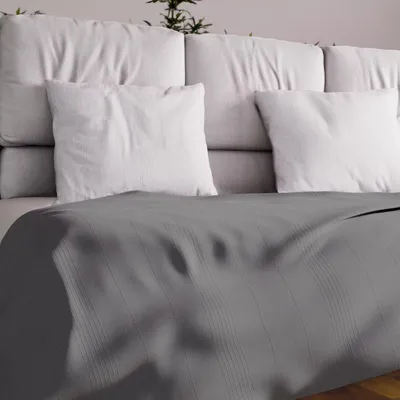Tagesdecke Polycotton Grau 180 x 220 cm