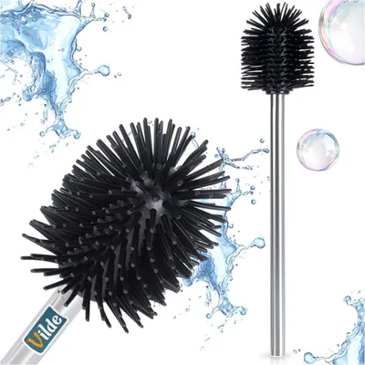 Produktbild von Vilde | Toilettenbürste - Silber - 35 cm - Universalgröße - Silikonborsten
