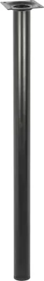 Produktbild von WAGNER Möbelbein CLASSIC RETRO - Ø 30 x 500 mm, Anschraubplatte 60 x 60 mm, Innengewinde Ø 10 mm, Stahl, schwarz - 12105001