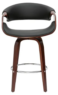 Produktbild von Miliboo - Design Barhocker schwarz und dunkles Holz 65 cm ARAMIS