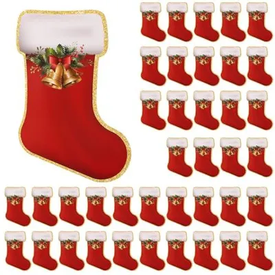 Produktbild von Kerstdecoratie Weihnachtsstrumpf Uitsparingen - 40 Stück - 15 x 10 cm