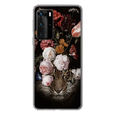 Produktbild von MuchoWow® Handyhülle Schutzhülle Hülle für Huawei P40 Pro Blumen - Jan Davidsz de Heem - Tiger - Gemälde - Stillleben - Alte Meister Silikon Softcase Handy Hülle - Schutz