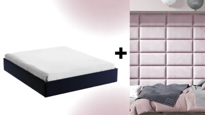 Zdjęcie produktu dla GUTTO Łóżko tapicerowane bez zagłówka łóżko dziecięce skrzynia na łóżko skrzynia tapicerowana 180 x 200 cm wykonana z czarnego aksamitu