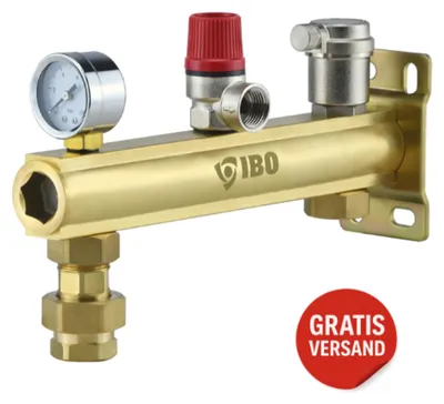 Produktbild von Sicherheitsgruppe 3 bar 3/4 Zoll IG Heizung Boiler mit Manometer Sicherheitsventil