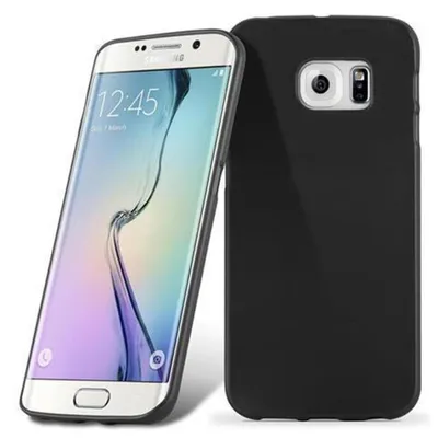 Immagine prodotto di Custodia Cadorabo per Samsung Galaxy S6 EDGE cover protettiva in TPU nero cover protettiva in silicone