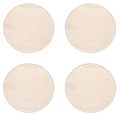 Productafbeelding van Set van 4 gehaakte mandbodems, 25,4 cm, voor doe-het-zelf projecten