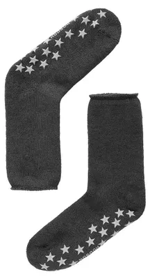 Imagen del producto de Calcetines para mujer Hudson, modelo Homepads, antideslizantes, color gris melange. Talla 39-42