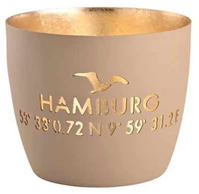 Produktbild von Gift Company Windlicht Madras Hamburg Koordinaten Sandstone