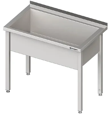 Immagine prodotto di Lavello a una vasca, 700x700x850 mm, altezza vasca 300 mm, con alzatina, saldato