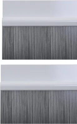 Produktbild von Dichtungsbürste für Außentüren - Selbstklebend - 2 x 1 Meter - Weiß