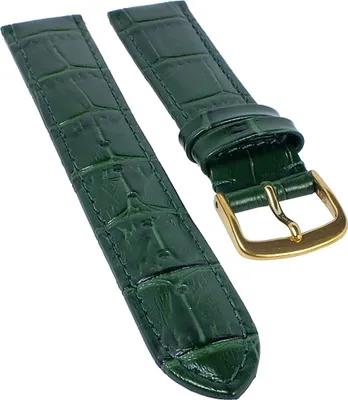 Produktbild von Ersatzband Uhrenarmband Kalbsleder Dunkelgruen  20319G, Stegbreite:22mm