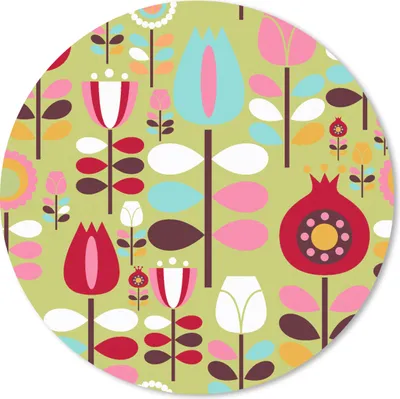 Produktbild von MuchoWow® Mauspad Mousepad Muster - Blumen - Farben 40x40 cm - Mousepads - Maus Mat - Pad - Mausunterlage - Schreibtisch Accessoires