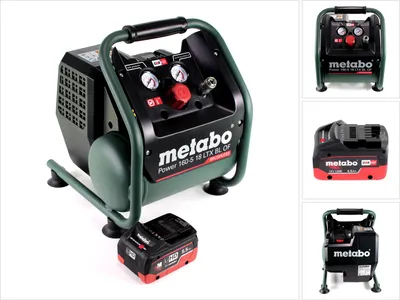 Zdjęcie produktu dla Metabo Power 160-5 18 LTX BL OF Kompresor akumulatorowy 18 V 8,0 bar bezszczotkowy + 1x akumulator LiHD 5,5 Ah - bez ładowarki