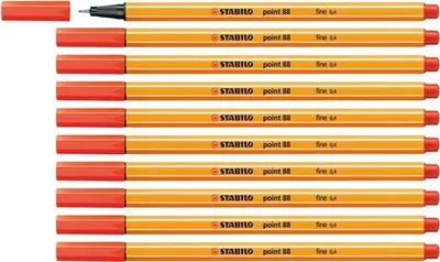 Produktbild von Fineliner - STABILO point 88 - 10er Pack - hellrot