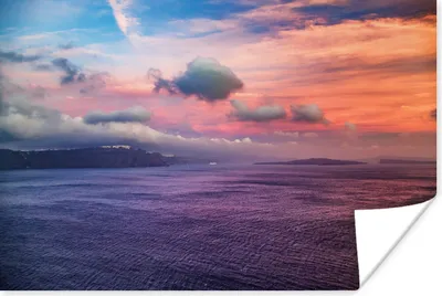 Produktbild von MuchoWow® Poster Santorini Griechenland bei Sonnenuntergang 180x120 cm - Fotoplakat