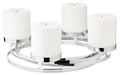 Adventskranz Edelstahl hochglanzpoliert Ø 34 cm