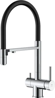 Produktbild von Avapax | Küchenarmatur - Chrom Gebürstet - Flexibler Auslauf - Zwei Strahlarten - Wasserfilteranschluss