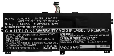 Produktbild von subtel Akku kompatibel mit Lenovo ThinkPad X390 Yoga 11.52V 4100mAh