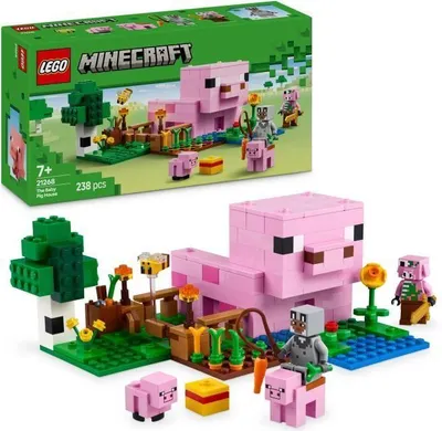Produktbild von LEGO Minecraft 21268 Das Ferkelhaus, Bauset für Kinder ab 7 Jahren, 238 Teile