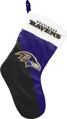 A Baltimore Ravens Christmas stocking.