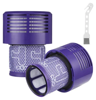 Produktbild von 2 Filter für Dyson V10 – Ersatzfilter für V10 Cyclone Series, Absolute, Animal & Motörhead, inkl. Reinigungsbürste