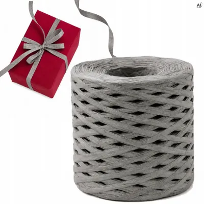 Graue Dekokordel 200 m – Schnur zum Geschenkverpacken, Basteln & Dekorieren