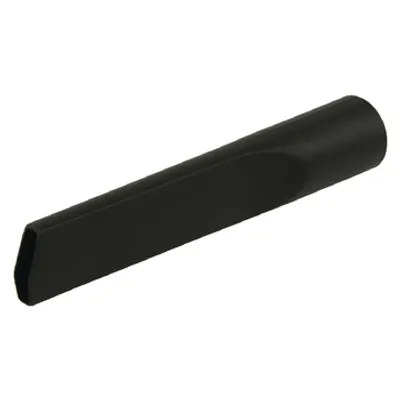 A black vacuum cleaner crevice tool is shown against a white background.