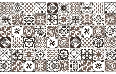 Produktbild von Selbstklebende Fliesenaufkleber für Küche und Bad – 60 Zementfliesenaufkleber, Azulejos Georginato – 60 Aufkleber, 15 x 15 cm