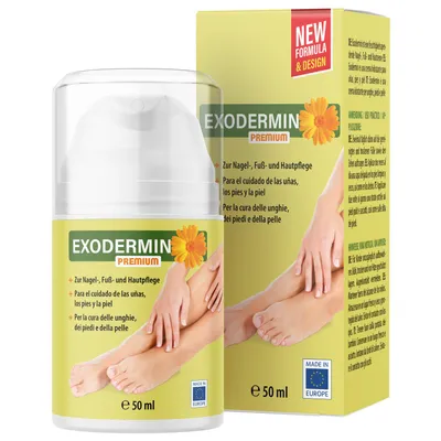 Image de Exodermin Premium | crème quotidienne pour les pieds, les ongles et la peau | flacon pompe pratique de 50 ml (1x)