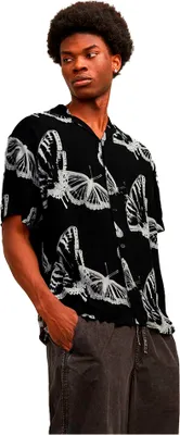 Produktbild von Jack & Jones Jeff Aop Resort Kurzarmhemd Schwarz L Mann Schwarz L