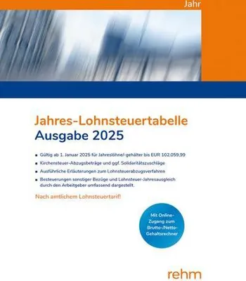 Produktbild von Jahres-Lohnsteuertabelle 2025