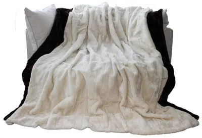 Immagine prodotto di Solidchoice - Trapunta in ecopelliccia morbida, 180 x 220 cm, color crema