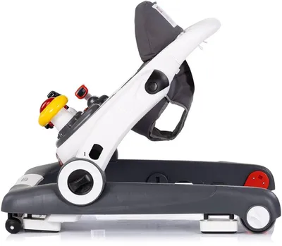 Image de Chipolino Trotteur Little Explorer 4 en 1 Chariot d'apprentissage à la marche Butoirs musicaux Roues grises