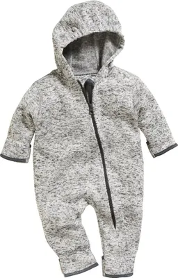Produktbild von Playshoes Baby Strickfleece-Overall Strampler mit Kapuze, grau