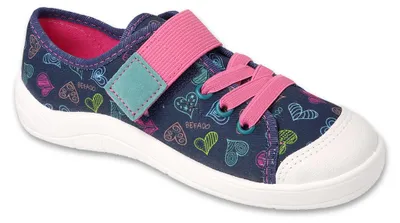 Produktbild von Befado Canvas-Sneaker 351X035 351Y035 blau mit Herzen