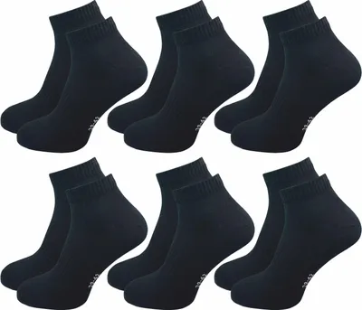 Produktbild von Gawilo  Kurze Sportsocken Damen & Herren (6 Paar), Schwarz / 43 - 46