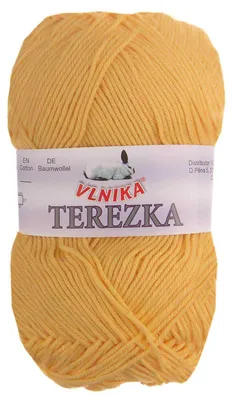Strickgarn TEREZKA 100% Baumwolle, melonengelb