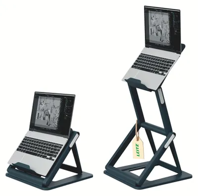 Produktbild von Leitz 65890089, Laptop-Ständer, Dunkles Grau, Acrylnitril-Butadien-Styrol (ABS), Gummi, 22,9 cm (9"), 43,2 cm (17"), 3,5 kg