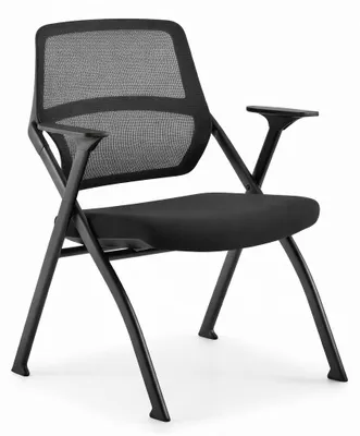 Productafbeelding van Moderne seminarstoel met een ergonomische rugleuning van netstof en armleuningen