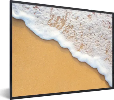 Produktbild von MuchoWow® Gerahmtes Poster Strand - Wasser - Meer - Tropisch - Sommer 80x60 cm - Poster mit Schwarzem Bilderrahmen Wandposter Rahmen Foto Bilder - Schwarzem - Mit Gestell