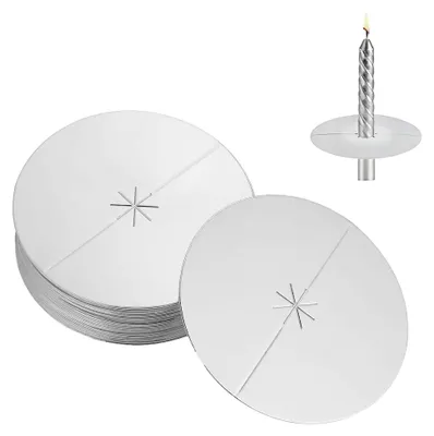 Produktbild von 80 Stück Tropfenfänger für Kerzen, 8 mm Durchmesser, Wachsstopper aus Papier für Heimtempel, Feste und Gottesdienste