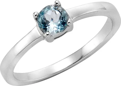 Produktbild von Zeeme Gemstones Ring Silber 925 rhodiniert mit Blautopas (beh.) 5mm