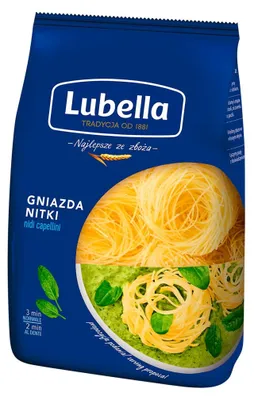 Zdjęcie produktu dla Lubella Nidi Capellini Makaron Gniazda nitki 400 g