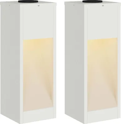 Produktbild von vidaXL Solar LED Wegeleuchte 2 Stk. Warmes Weiß 18 x 18 x 50 cm
