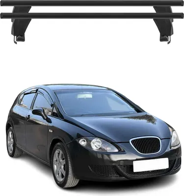Image de Menabo Barres de toit Transversales pour Seat Leon II 2005-2009 Noir ABE 2x