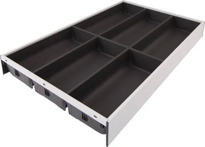 Produktbild von Blum Ambia-Line Besteckkasten 475x300x50, Stahl seidenweiß oriongrau matt