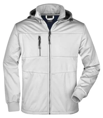 Produktbild von James and Nicholson - "Maritime" Jacke für Herren LT3271 (XL) (Weiß/Marineblau)