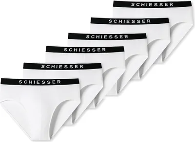 Produktbild von Schiesser 6er Pack 95/5 Organic Baumwolle Rio Slip / Unterhose Sportlicher Webgummibund mit kontraststarkem Logo , Bequeme Beinausschnitte, Angenehm weich und formstabil