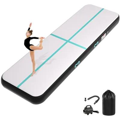 Productafbeelding van Gymnastiekmat, 10 cm hoog, opblaasbare sportmat met luchtpomp voor fitness en yoga