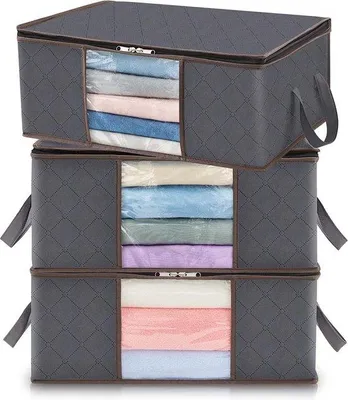 Obrázek produktu pro Úložné boxy pod postel – úložné boxy na oblečení \ Skládací úložné boxy – organizéry do skříní \ Úložné tašky na oblečení
